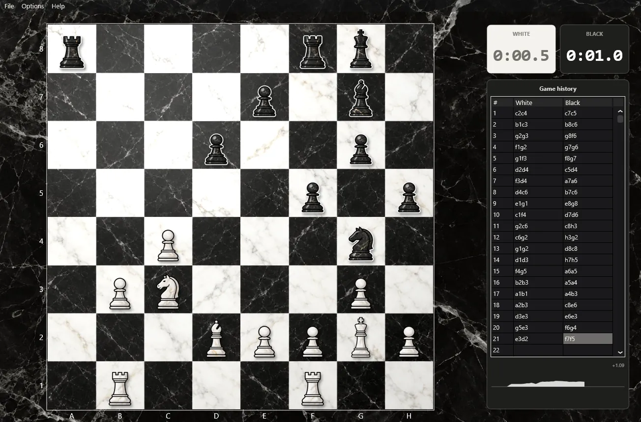 The marble board with the Marble pieces